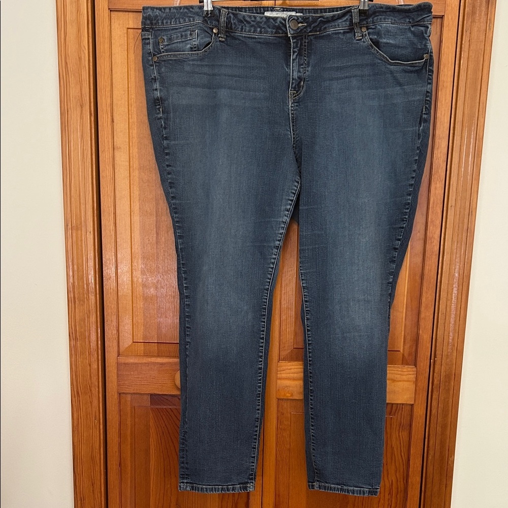 Torrid Deep Indigo Skinny Jeans Plus Size 26 GUC Stretch Denim